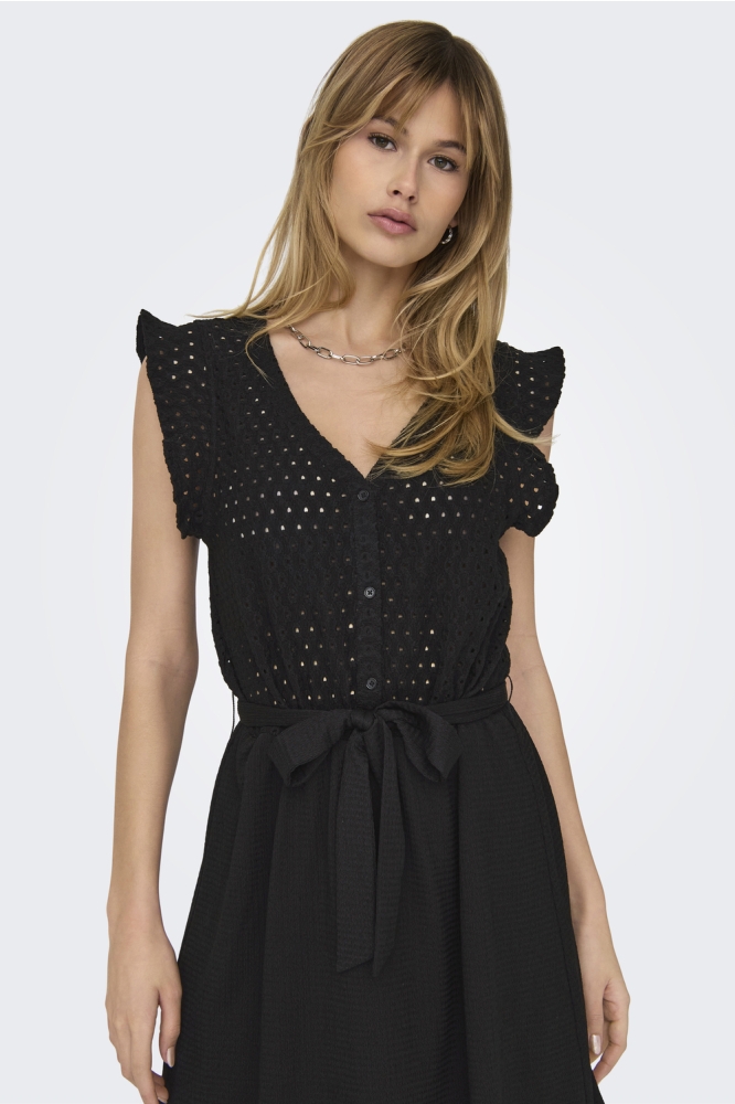 ONLELISA S/L V-NECK DRESS CS JRS 15322222 BLACK